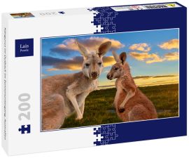 Lais Puzzle - Kängurus im Outback im Sonnenuntergang, Australien - 200 Teile