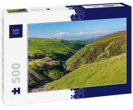 Lais Puzzle - Walisische Landschaft in der Nähe des Aled Isaf Reservoirs mit dem fast ausgetrockneten Afon Aled, Conwy, Wales - 500 Teile