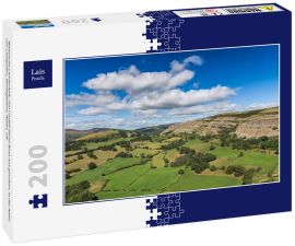 Lais Puzzle - Walisische Landschaft, von Castell Dinas Bran aus gesehen, in der Nähe von Llangollen, Denbighshire, Wales, UK - 200 Teile
