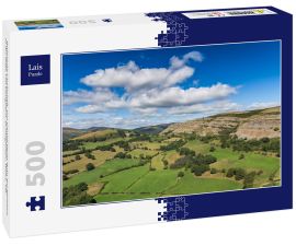 Lais Puzzle - Walisische Landschaft, von Castell Dinas Bran aus gesehen, in der Nähe von Llangollen, Denbighshire, Wales, UK - 500 Teile