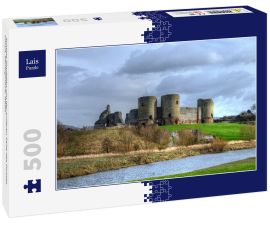 Lais Puzzle - Schloss Rhuddlan von der anderen Seite des Flusses Clwyd, Denbighshire, Wales - 500 Teile
