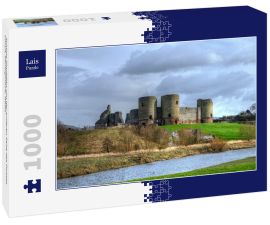 Lais Puzzle - Schloss Rhuddlan von der anderen Seite des Flusses Clwyd, Denbighshire, Wales - 1.000 Teile