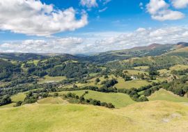 Lais Puzzle - Walisische Landschaft, von Castell Dinas Bran aus gesehen, in der Nähe von Llangollen, Denbighshire, Wales, UK - 500 & 1.000 Teile