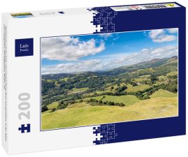 Lais Puzzle - Walisische Landschaft, von Castell Dinas Bran aus gesehen, in der Nähe von Llangollen, Denbighshire, Wales, UK - 200 Teile