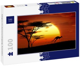 Lais Puzzle - Känguru im Sonnenuntergang, Australien - 100 Teile