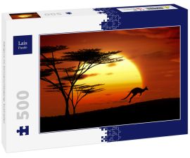 Lais Puzzle - Känguru im Sonnenuntergang, Australien - 500 Teile