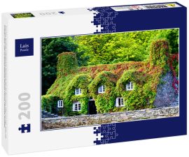 Lais Puzzle - Pont Fawr, berühmte mittelalterliche Steinbrücke über den Fluss Conwy, erbaut von Inigo Jones, und Tu-Hwnt-l'r Bont - altes, mit Weinlaub bedecktes Häuschen, Llanrwst, Caernarfon, Nordwales - 200 Teile