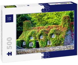Lais Puzzle - Pont Fawr, berühmte mittelalterliche Steinbrücke über den Fluss Conwy, erbaut von Inigo Jones, und Tu-Hwnt-l'r Bont - altes, mit Weinlaub bedecktes Häuschen, Llanrwst, Caernarfon, Nordwales - 500 Teile