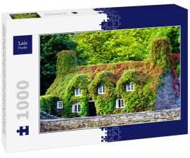 Lais Puzzle - Pont Fawr, berühmte mittelalterliche Steinbrücke über den Fluss Conwy, erbaut von Inigo Jones, und Tu-Hwnt-l'r Bont - altes, mit Weinlaub bedecktes Häuschen, Llanrwst, Caernarfon, Nordwales - 1.000 Teile