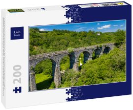Lais Puzzle - Luftaufnahme des Pontsarn-Viadukts bei Morlais und Merthyr Tydfil in Südwales. Das Viadukt ist jetzt Teil des Wander- und Radwegenetzes Taff Trail. - 200 Teile