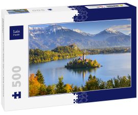Lais Puzzle - Panoramablick auf den Bleder See vom Berg Osojnica, Slowenien - 500 Teile