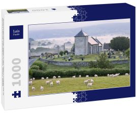 Lais Puzzle - Frühmorgendlicher Nebel in den Tälern umgibt die St. David's Church, Llanddewi'r Cwm, Powys, Wales - 1.000 Teile
