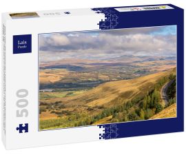 Lais Puzzle - Blick über die walisische Landschaft und die Wolken von der A4061 bei Aberdare in Rhondda Cynon Taf, Mid Glamorgan, Wales, UK - 500 Teile