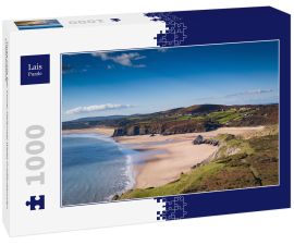 Lais Puzzle - Three Cliffs Bay Gower Halbinsel Wales Großbritannien Luftaufnahme - 1.000 Teile