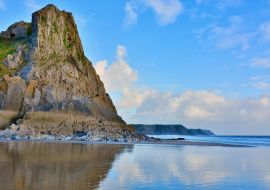 Lais Puzzle - The Great Tor und Three Cliffs Bay auf der Halbinsel Gower, Südwales, Vereinigtes Königreich - 500 & 1.000 Teile