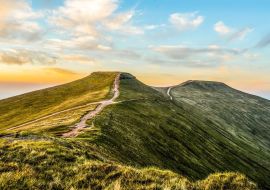 Lais Puzzle - Sonnenuntergang über Pen Y Fan, Gebirgskette, Wales UK - 500 & 1.000 Teile