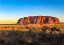 Lais Puzzle - Szenisches Ansicht vom Ayers Rock auf Feld gegen klaren blauen Himmel - 500 & 1.000 Teile