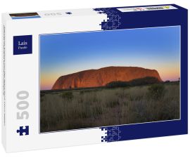 Lais Puzzle - Szenische Ansicht von des Ayers Rock Uluru gegen Himmel während Sonnenuntergang - 500 Teile