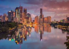 Lais Puzzle - Brisbane. Cityscape von Brisbane Skyline, Australien während des Sonnenaufgangs - 500 & 1.000 Teile