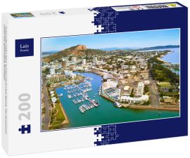 Lais Puzzle - Townsville Hafen Blick auf den Yacht Club Marina, The Strand und Castle Hill, Queensland, Australien - 200 Teile