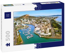 Lais Puzzle - Townsville Hafen Blick auf den Yacht Club Marina, The Strand und Castle Hill, Queensland, Australien - 500 Teile