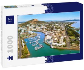 Lais Puzzle - Townsville Hafen Blick auf den Yacht Club Marina, The Strand und Castle Hill, Queensland, Australien - 1.000 Teile