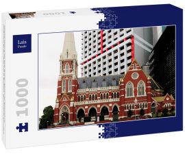Lais Puzzle - Uniting Church am King George Square im Kontrast zu modernen Wolkenkratzern in Brisbane Queensland Australien - 1.000 Teile