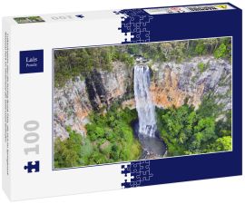 Lais Puzzle - Luftaufnahme über die Purling Brook Falls, die sich im Springbrook National Park im Hinterland der Gold Coast befinden - 100 Teile