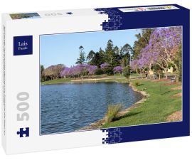 Lais Puzzle - Blühende Jacarandas säumen im Frühling die Seen an der University of Queensland, Australien - 500 Teile