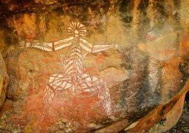 Lais Puzzle - Uralte Aborigine-Malerei von Menschenkunst auf riesigem Felsenstein im Kakadu Park, Northern Territory, Australien - 500 & 1.000 Teile