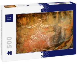 Lais Puzzle - Uralte Aborigine-Malerei von Menschenkunst auf riesigem Felsenstein im Kakadu Park, Northern Territory, Australien - 500 Teile