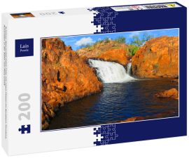 Lais Puzzle - Schöner Wasserfall Edith Falls mit roten Felsen im Northern Territory, Australien in der Nähe von Pine Creek - 200 Teile