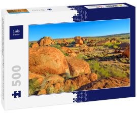 Lais Puzzle - Panoramaluftaufnahme von riesigen Granitblöcken bei Karlu Karlu oder Devils Marbles im Northern Territory, Australien in der Nähe von Tennant Creek - 500 Teile