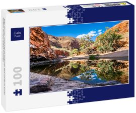 Lais Puzzle - Rotes Zentrum Landschaft mit entfernten Blick auf Mount Sonder Northern Territory Outback Australien - 100 Teile