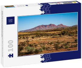 Lais Puzzle - Rotes Zentrum Landschaft mit entfernten Blick auf Mount Sonder Northern Territory Outback Australien - 100 Teile