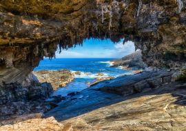 Lais Puzzle - Admirals Arch. Berühmter "Admirals Arch" im Flinders Chase National Park, Kangaroo Island, Australien. Erstaunliche Felsformation, Robben im Hintergrund - 500 & 1.000 Teile