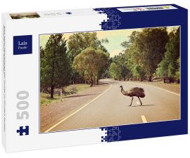 Lais Puzzle - Emu beim Überqueren der Straße im Flinders Ranges National Park, Australien - 500 Teile