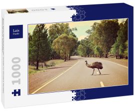 Lais Puzzle - Emu beim Überqueren der Straße im Flinders Ranges National Park, Australien - 1.000 Teile