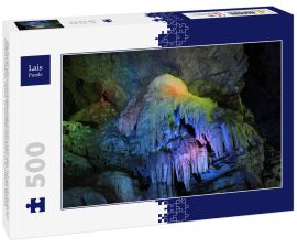 Lais Puzzle - Die Stalaktiten- und Stalagmitenhöhlen befinden sich an der Ostküste Indiens, in den Ananthagiri-Hügeln des Araku-Tals, Visakhapatnam in Andhra Pradesh, Indien. Gesteinsformationen in den Borra-Höhlen - 500 Teile