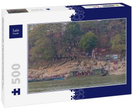 Lais Puzzle - Menschen auf der Peacock (Umananda) Insel im Brahmaputra Fluss in der Nähe von Guwahati, Indien - 500 Teile