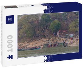 Lais Puzzle - Menschen auf der Peacock (Umananda) Insel im Brahmaputra Fluss in der Nähe von Guwahati, Indien - 1.000 Teile