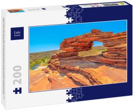 Lais Puzzle - Das Fenster der Natur über der Murchison River Gorge im Kalbarri National Park. Der Bogen aus rotem Sandstein ist die ikonischste Naturattraktion in Westaustralien - 200 Teile