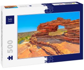 Lais Puzzle - Das Fenster der Natur über der Murchison River Gorge im Kalbarri National Park. Der Bogen aus rotem Sandstein ist die ikonischste Naturattraktion in Westaustralien - 500 Teile
