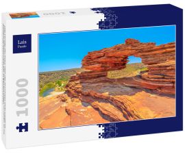 Lais Puzzle - Das Fenster der Natur über der Murchison River Gorge im Kalbarri National Park. Der Bogen aus rotem Sandstein ist die ikonischste Naturattraktion in Westaustralien - 1.000 Teile
