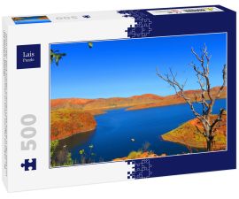 Lais Puzzle - Hoch oben Blick auf den schönen Lake Argyle in der Nähe von Kununurra, Westaustralien an einem warmen sonnigen Tag mit blauem Himmel - 500 Teile