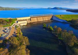 Lais Puzzle - Luftaufnahme des Hume-Wehrs am Lake Hume am Beginn des Murray River, Albury, Australien - 500 & 1.000 Teile