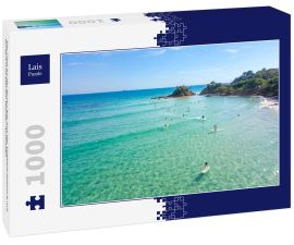 Lais Puzzle - Der Pass an der Byron Bay aus der Vogelperspektive mit Surfern und blauem Wasser, Australien - 1.000 Teile