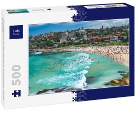 Lais Puzzle - Panoramablick auf den überfüllten Bronte Beach, Sydney Australien - 500 Teile