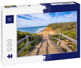 Lais Puzzle - Spaziergang am legendären Bells Beach - dem Strand des Kultfilms Point Break, in der Nähe von Torquay, dem Tor zur Surf Coast von Victoria, Australien - 500 Teile