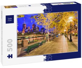 Lais Puzzle - Nachtansicht vor dem Fluss in der Stadt Melbourne, Australien - 500 Teile